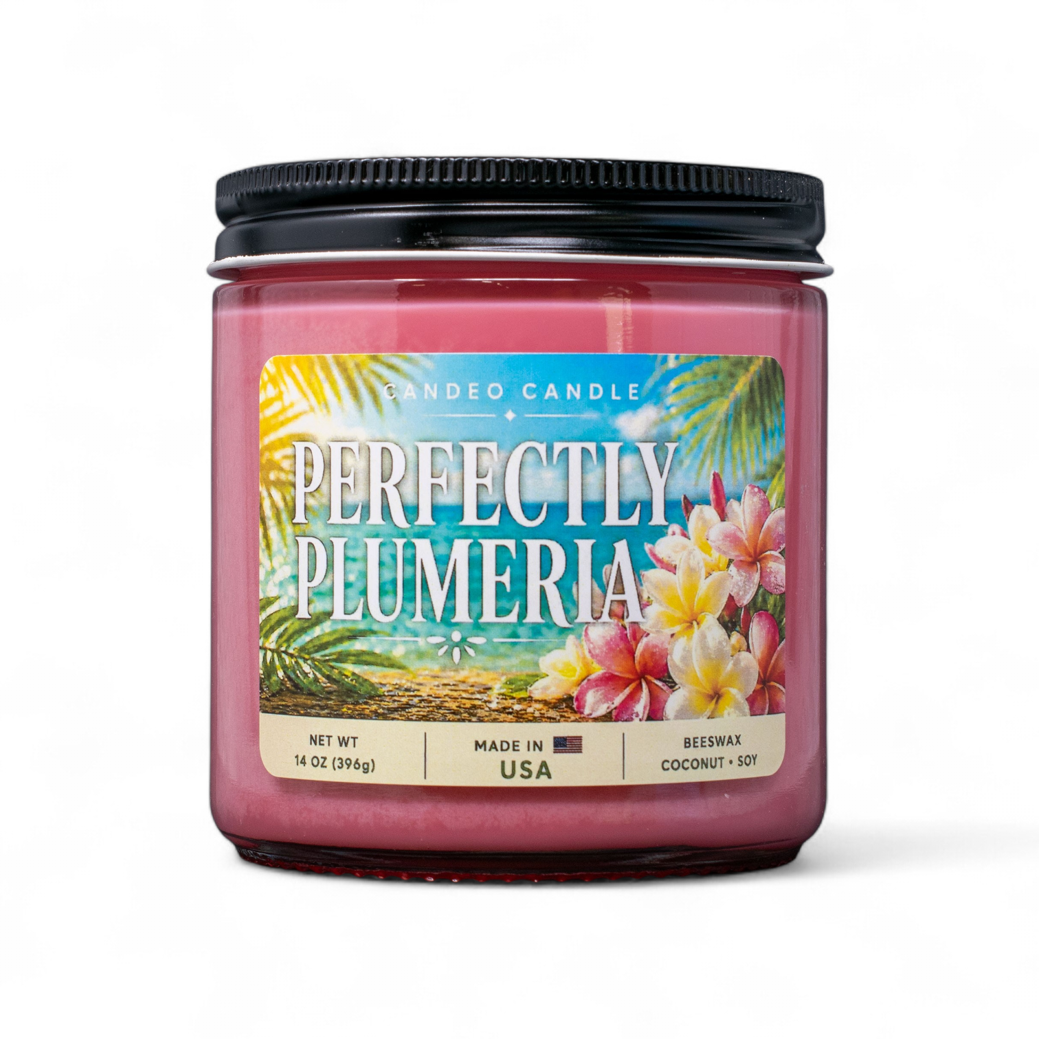 Perfectly Plumeria, 14oz Soy Candle Jar