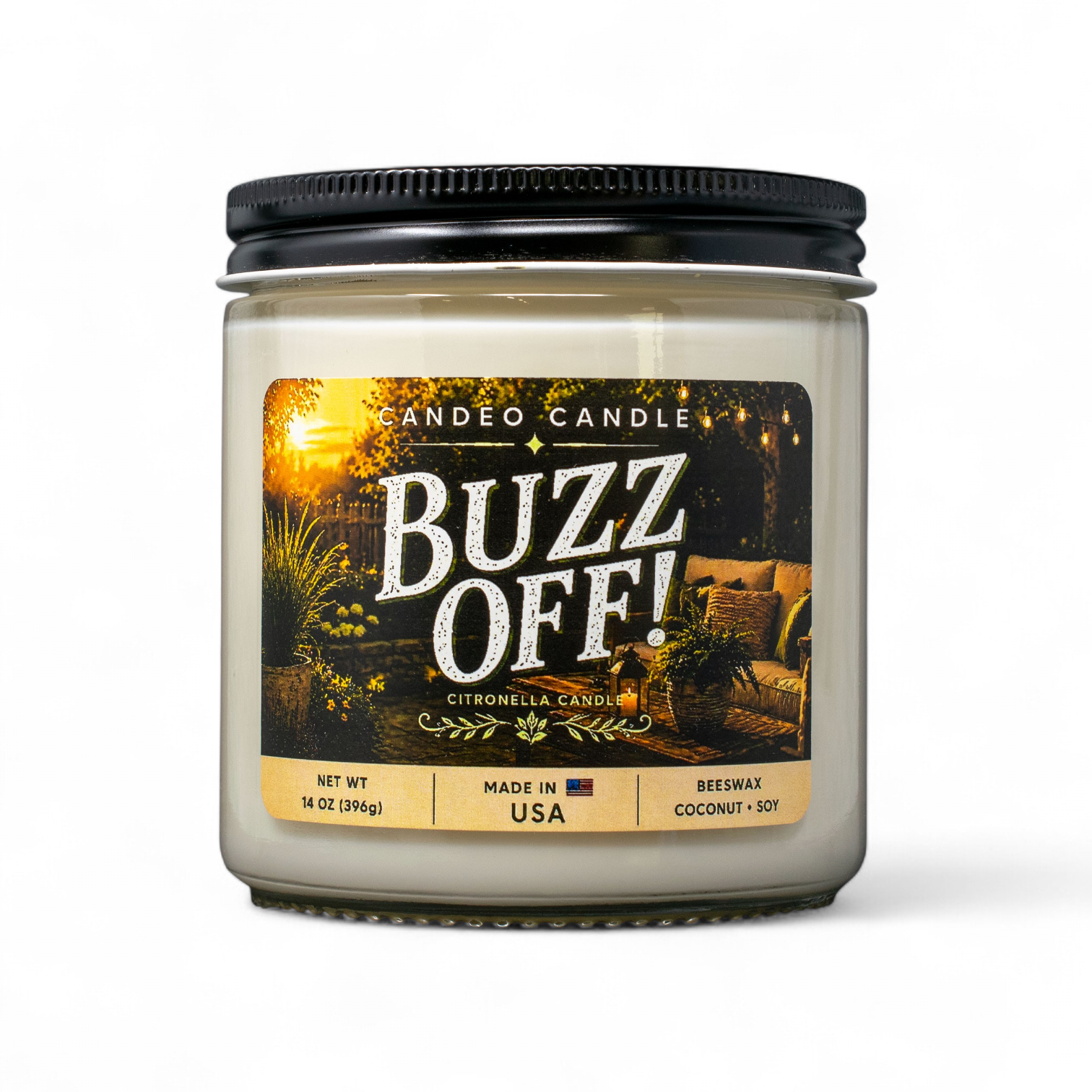 Buzz Off Essential Oil Blend, 14oz Soy Candle Jar