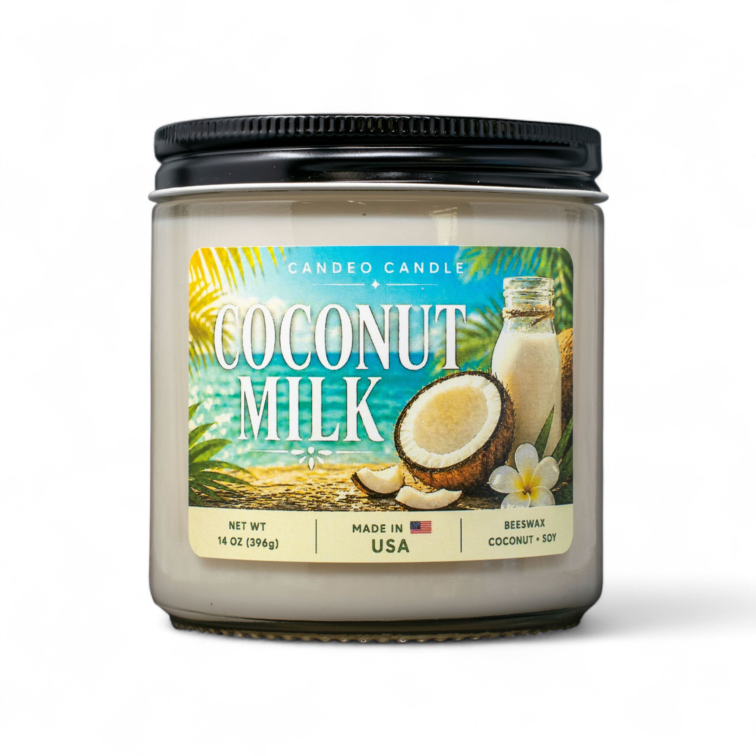 Coconut Milk, 14oz Soy Candle Jar