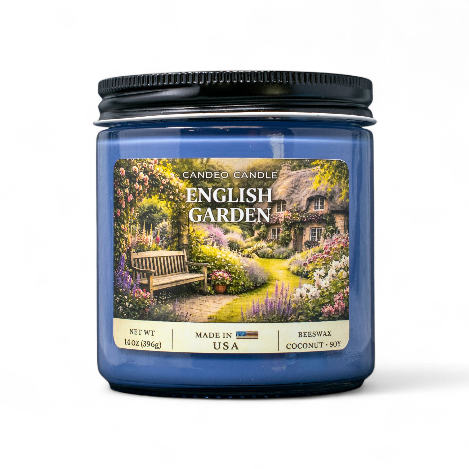 English Garden, 14oz Soy Candle Jar