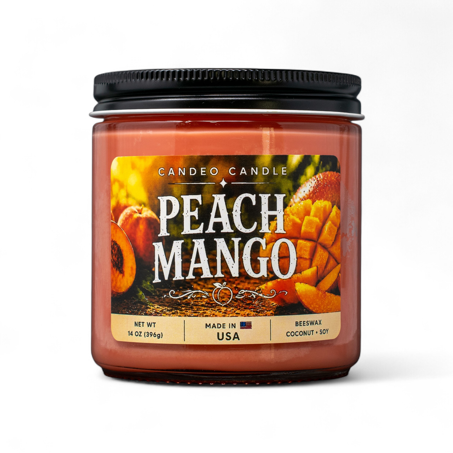 Peach Mango, 14oz Soy Candle Jar