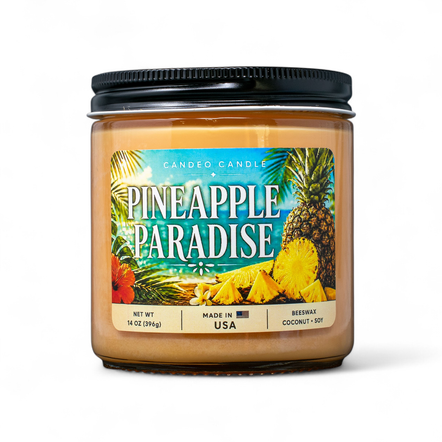 Pineapple Paradise, 14oz Soy Candle Jar