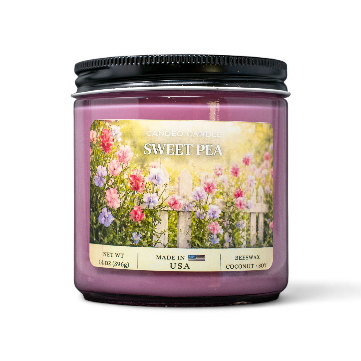 Sweet Pea, 14oz Soy Candle Jar