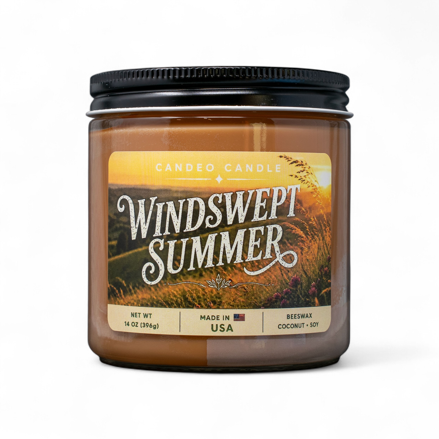 Windswept Summer, 14oz Soy Candle Jar